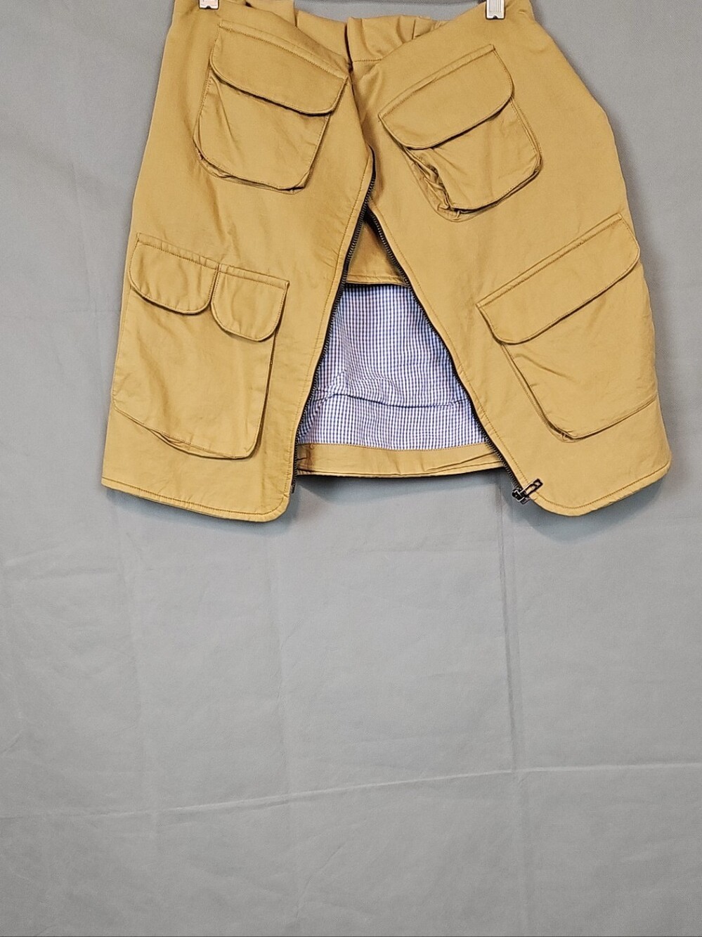 Upcycled Women’s Khahki Cotton Blend Skirt